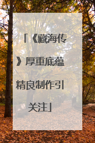 《藏海传》厚重底蕴精良制作引关注