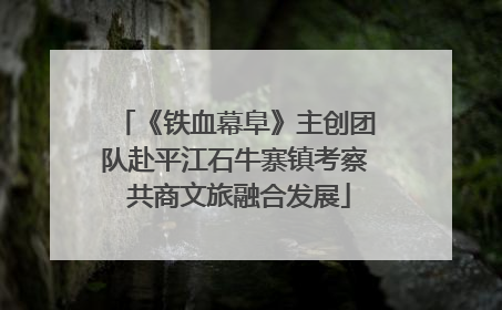 《铁血幕阜》主创团队赴平江石牛寨镇考察 共商文旅融合发展
