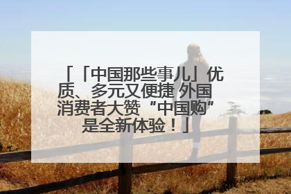「中国那些事儿」优质、多元又便捷 外国消费者大赞“中国购”是全新体验！