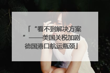 “看不到解决方案”——美国关税加剧德国港口航运瓶颈