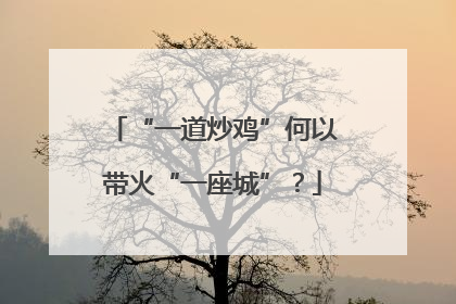 “一道炒鸡”何以带火“一座城”？