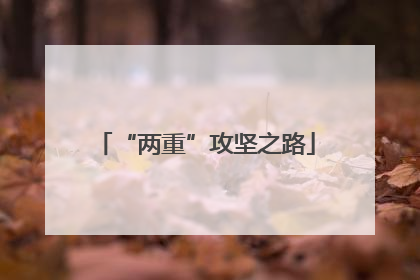 “两重”攻坚之路