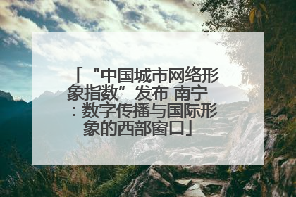 “中国城市网络形象指数”发布 南宁：数字传播与国际形象的西部窗口
