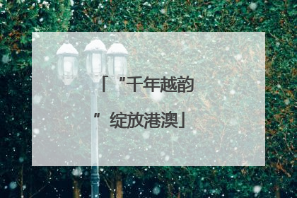 “千年越韵”绽放港澳