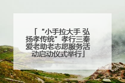 “小手拉大手 弘扬孝传统”孝行三秦爱老助老志愿服务活动启动仪式举行
