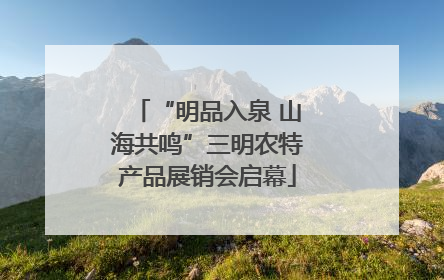 “明品入泉 山海共鸣”三明农特产品展销会启幕