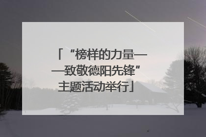 “榜样的力量——致敬德阳先锋”主题活动举行