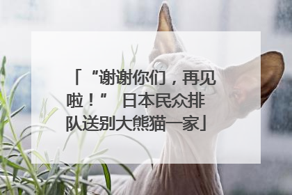 “谢谢你们，再见啦！” 日本民众排队送别大熊猫一家