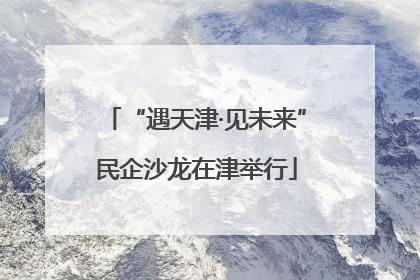 “遇天津·见未来”民企沙龙在津举行