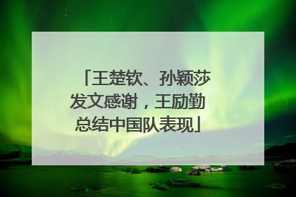 王楚钦、孙颖莎发文感谢，王励勤总结中国队表现