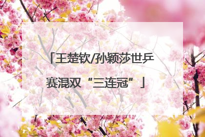 王楚钦/孙颖莎世乒赛混双“三连冠”
