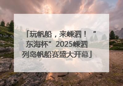 玩帆船，来嵊泗！“东海杯”2025嵊泗列岛帆船赛盛大开幕