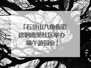 石景山八角街道建钢南里社区举办端午游园会