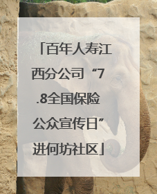 百年人寿江西分公司“7.8全国保险公众宣传日”进何坊社区