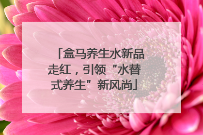 盒马养生水新品走红，引领“水替式养生”新风尚
