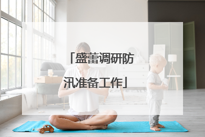 盛蕾调研防汛准备工作