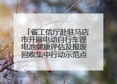 省工信厅赴驻马店市开展电动自行车锂电池健康评估及报废回收集中行动示范点建设调研指导