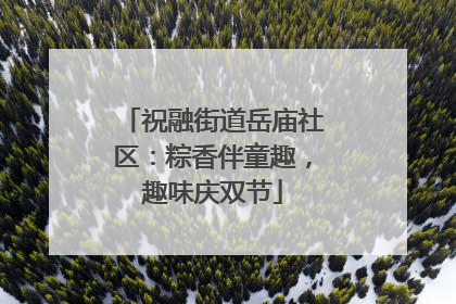 祝融街道岳庙社区：粽香伴童趣，趣味庆双节