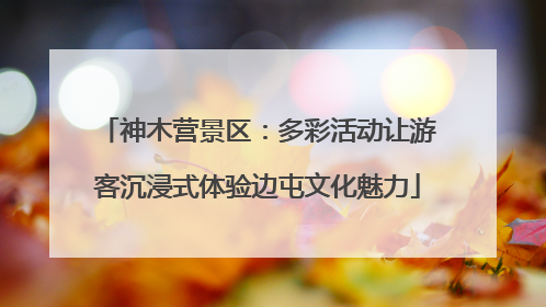 神木营景区：多彩活动让游客沉浸式体验边屯文化魅力