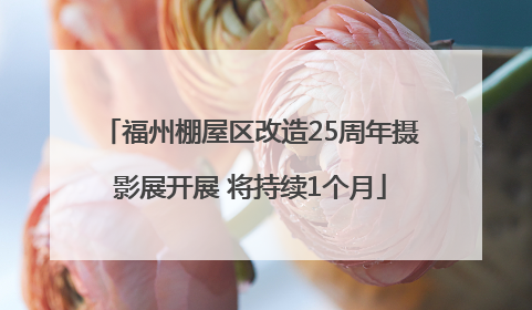 福州棚屋区改造25周年摄影展开展 将持续1个月