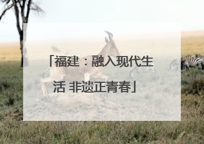 福建：融入现代生活 非遗正青春