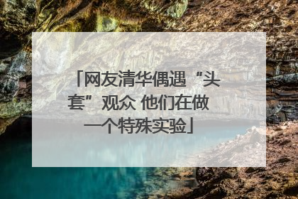 网友清华偶遇“头套”观众 他们在做一个特殊实验