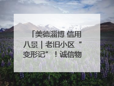 美德淄博 信用八景｜老旧小区“变形记”！诚信物业焐热居民心窝