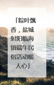 粽叶飘香，盐城射阳临海镇端午民俗活动暖人心