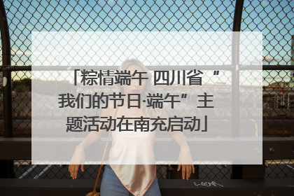 粽情端午 四川省“我们的节日·端午”主题活动在南充启动