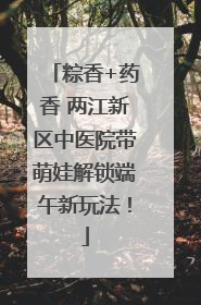 粽香+药香 两江新区中医院带萌娃解锁端午新玩法！