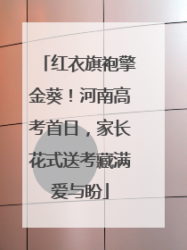 红衣旗袍擎金葵！河南高考首日，家长花式送考藏满爱与盼