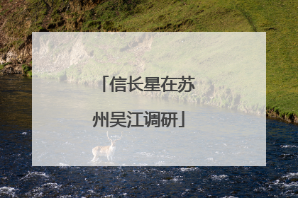 信长星在苏州吴江调研