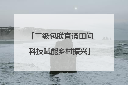 三级包联直通田间 科技赋能乡村振兴