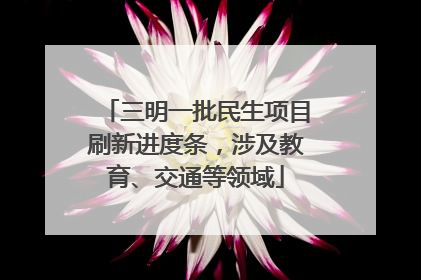 三明一批民生项目刷新进度条，涉及教育、交通等领域