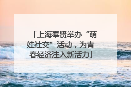 上海奉贤举办“萌娃社交”活动，为青春经济注入新活力