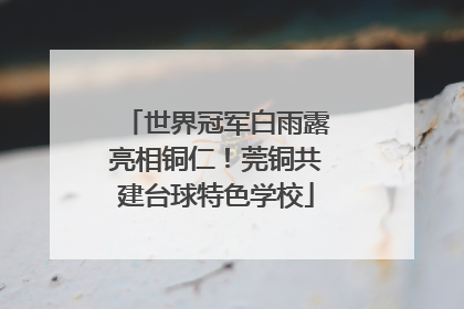 世界冠军白雨露亮相铜仁！莞铜共建台球特色学校