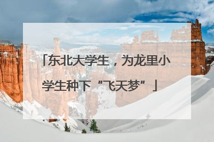 东北大学生，为龙里小学生种下“飞天梦”