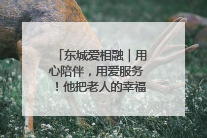 东城爱相融｜用心陪伴，用爱服务！他把老人的幸福感当“大事儿”