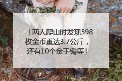 两人爬山时发现598枚金币重达3.7公斤，还有10个金手镯等