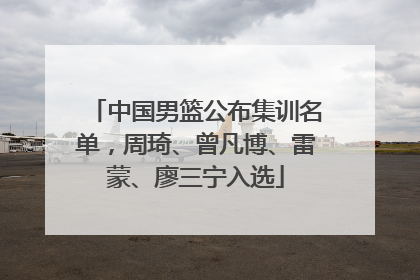 中国男篮公布集训名单，周琦、曾凡博、雷蒙、廖三宁入选