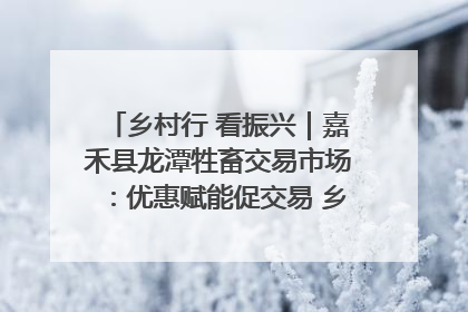 乡村行 看振兴｜嘉禾县龙潭牲畜交易市场：优惠赋能促交易 乡村振兴添动能