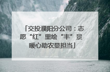 交投濮阳分公司：志愿“红”里绘“丰”景 暖心助农显担当