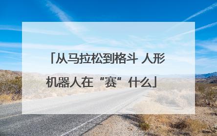 从马拉松到格斗 人形机器人在“赛”什么