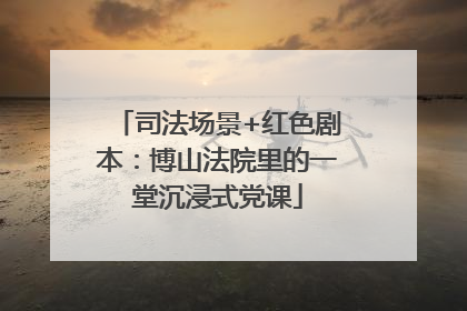 司法场景+红色剧本：博山法院里的一堂沉浸式党课