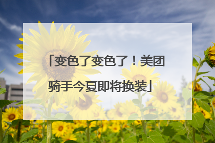 变色了变色了！美团骑手今夏即将换装