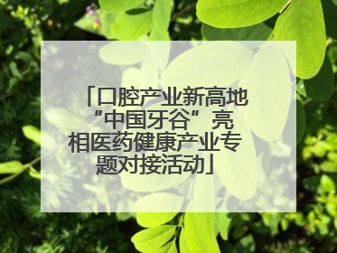 口腔产业新高地 “中国牙谷”亮相医药健康产业专题对接活动