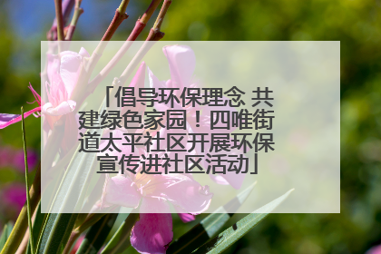 倡导环保理念 共建绿色家园！四唯街道太平社区开展环保宣传进社区活动