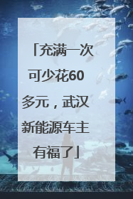 充满一次可少花60多元，武汉新能源车主有福了