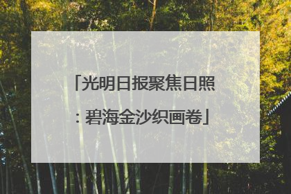 光明日报聚焦日照：碧海金沙织画卷