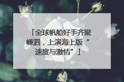全球帆船好手齐聚嵊泗，上演海上版“速度与激情”